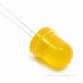 10mm Round Super Amber Emitted Color LED Lamps with Water Clear Lens W/L 605nm